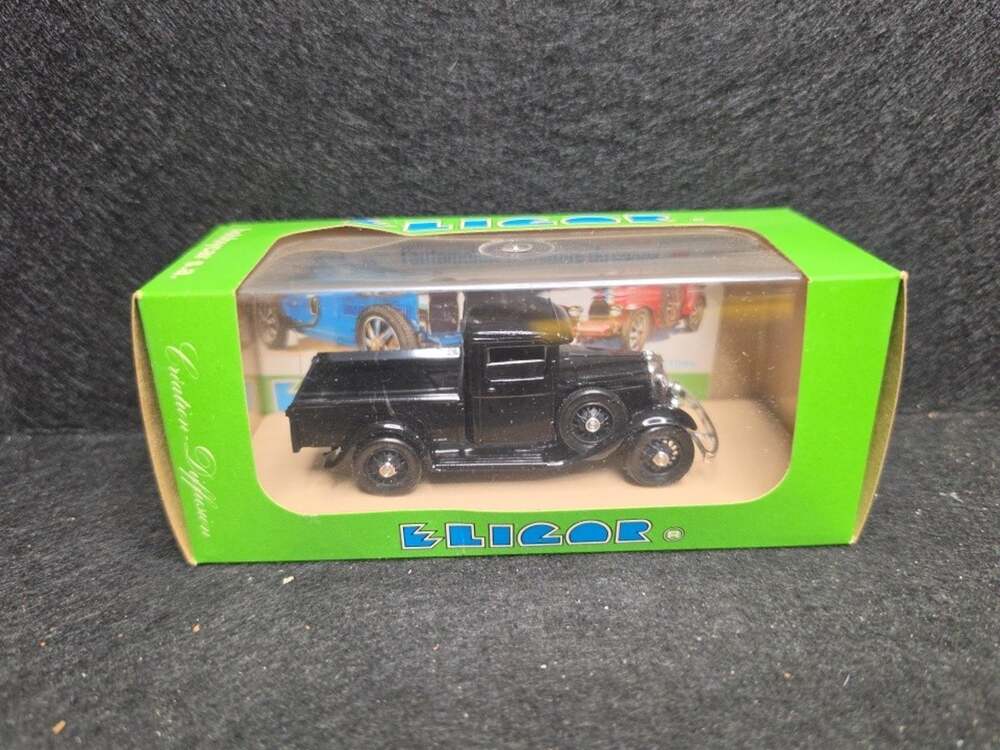 Elicor # 1080 Ford V8 1933 Black Pick-Up 1:43 Scale